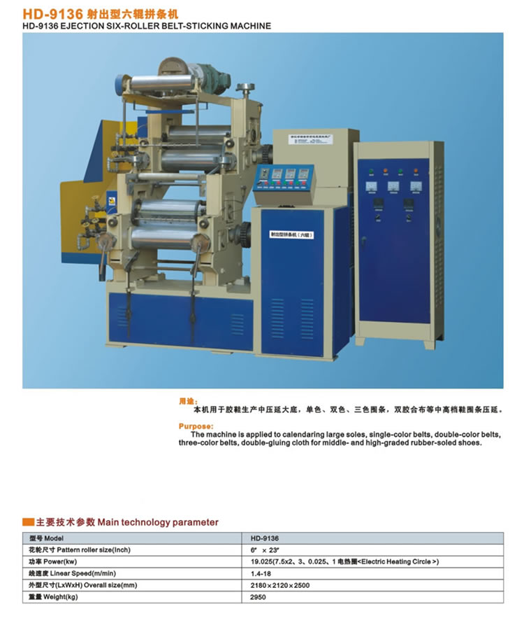 射出型六輥拼條機(jī)