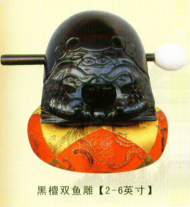 黑檀雙魚雕