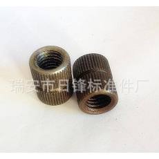 非標銅件 嵌件螺母 滾花A型螺母 預(yù)埋圓螺母 滾花螺母