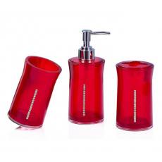 鑲鉆洗漱套裝三件套，如玻璃般晶瑩剔透，質(zhì)地堅(jiān)固不易碎