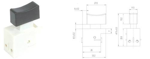 QH05-02按扭開關(guān) 電動(dòng)工具開關(guān)