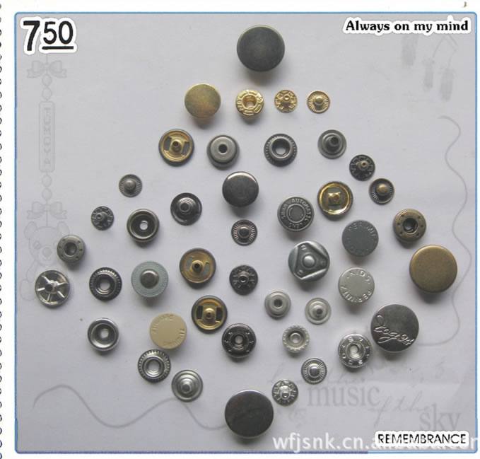 供應(yīng)金屬四合扣，彈簧扣，大白扣，201,203,831,633,655,832扣子