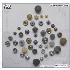 供應(yīng)金屬四合扣，彈簧扣，大白扣，201,203,831,633,655,832扣子