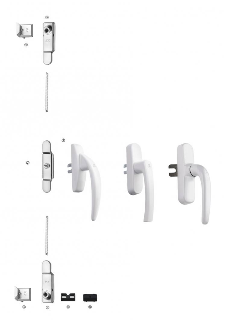 NPK230 20mm槽口內(nèi)平開單向兩點鎖組件