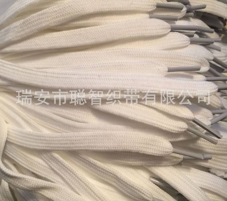 乳白色扁鞋帶、白色鞋帶、滌綸帶、服裝帶、1公分寬鞋帶