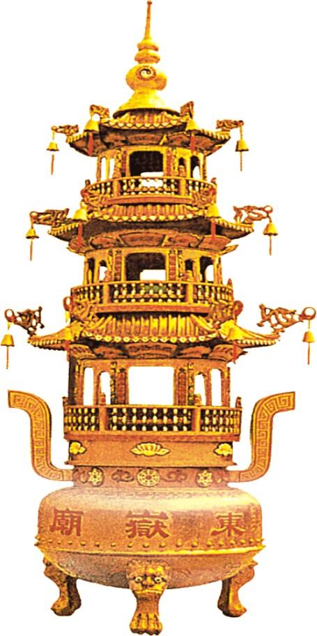 銅二層香爐