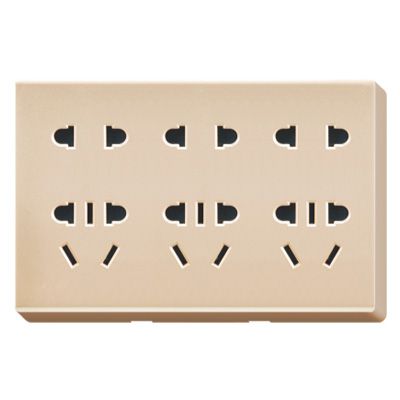 M6-008 三位二三極+二位四極插座 開關(guān)插座