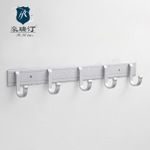 太空鋁5鉤掛衣鉤、衣服掛鉤 不可活動(dòng)、固定排鉤