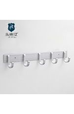 太空鋁5鉤掛衣鉤、衣服掛鉤 不可活動(dòng)、固定排鉤
