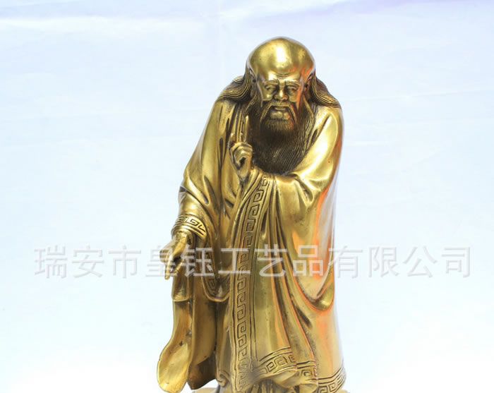 精品銅佛像 老子鎮(zhèn)宅招財家居風水 27*10.5*10.5