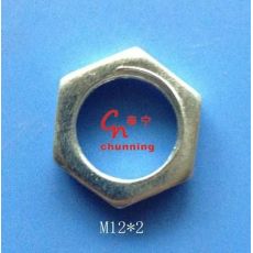GB808螺母，M16*2六角沖壓燈飾螺母，粗牙特扁螺母