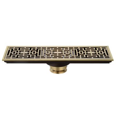 青古銅仿古地漏衛(wèi)生間長(zhǎng)條淋浴房全銅防臭長(zhǎng)方形加大排量
