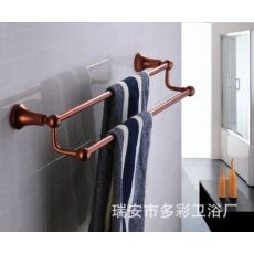 太空鋁彩色浴室 紅古銅毛巾?xiàng)U 毛巾架 雙桿