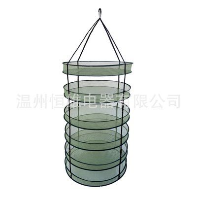 6層環(huán)形可折疊重型懸掛式晾曬網(wǎng)，可折疊網(wǎng)狀水耕干燥晾曬網(wǎng)水培