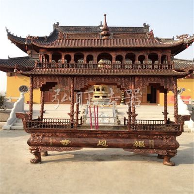 鑄鐵香爐寺廟陵園長方形八龍柱香爐佛道教寺院大型銅香爐