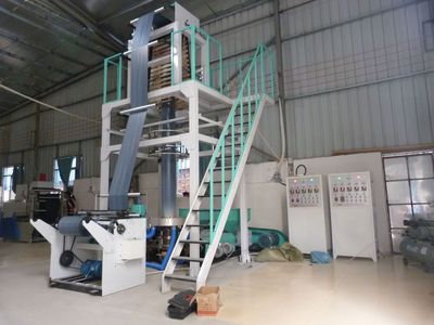兩層共擠快遞袋吹膜機(jī),快遞袋制袋機(jī)，噴膠破口一體機(jī)