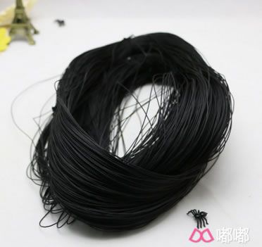 12股 手機(jī)繩 包芯繩滌綸魚絲線小細(xì)繩 吊牌繩子 黑色魚絲芯細(xì)繩