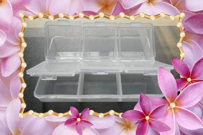 透明塑料6格藥盒 盲文便攜藥盒 隨身小藥盒 時(shí)尚簡(jiǎn)潔