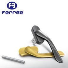 菲格門(mén)窗五金配件魚(yú)尾執(zhí)手平開(kāi)窗戶歪柄鋅合金把手