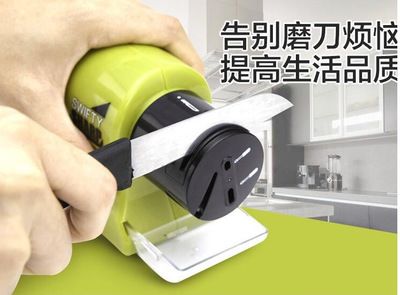 廚房電動(dòng)磨刀器 多功能快速磨刀石砂輪機(jī) 磨剪刀菜刀工具 249g