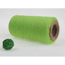 8~16支蘋果綠再生棉紗線，各色滌棉合股紗線