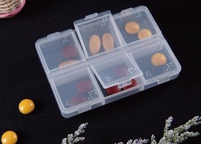 塑料藥盒 6格藥盒 保健戶(hù)外旅行便攜藥盒 隨身小藥盒